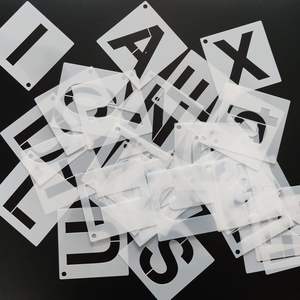 Pochoirs lettres et chiffres réutilisables en plastique de 2 pouces 36pcs DIY Alphabet Art Craft Templates Drawing Stencil for Kids - Product Image 4