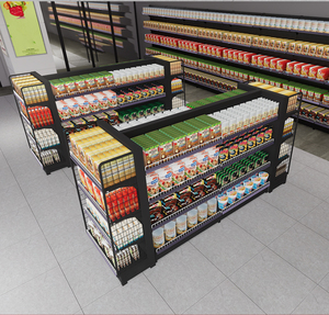 Hai mặt ánh sáng nhiệm vụ sản phẩm hiển thị Kệ siêu thị mua sắm Kệ hệ thống cho trái cây giá được sử dụng trong siêu thị để bán - Product Image 6