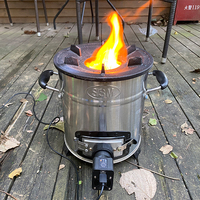 Poêle à fusée en bois portable, sans fumée, de petite taille, écologique, nouveauté