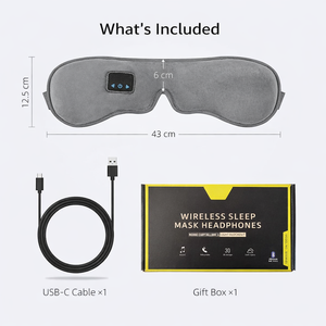 Masque de <span class=keywords><strong>sommeil</strong></span> USB Type-C avec <span class=keywords><strong>musique</strong></span> Bluetooth, batterie de 6 heures pour les dormeurs latéraux, couvre-yeux léger pour les voyages et la méditation - Product Image 4