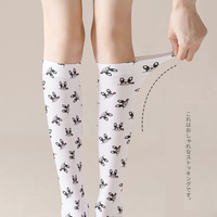 Chaussettes hautes au-dessus du genou en nylon, respirantes, à motifs floraux numériques, douces, style Lolita, surdimensionnées, avec design 3D personnalisé, faible MOQ, haute qualité