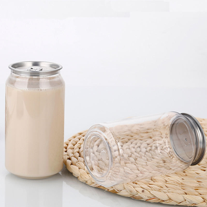 250ml 350ml 500ml for PET Plastic Cans for Milk Tea Coffee Juice Soda with Easy Open Lid <b>BPA</b> <b>Free</b> Food Grade - Product Image 3