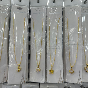 Color dorado solo Yiwu venta al por mayor de fábrica, joyería barata en stock, collares de moda para mujer, collar con colgante - Product Image 3