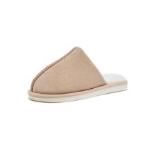 Chaussons d'intérieur en fourrure pour couple, automne-hiver, en mousse à mémoire de forme, antidérapants, chauds, respirants, avec semelle extérieure en PVC et dessus en peluche style coton.