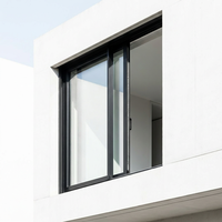Ventanas Corredizas de Aluminio Resistentes a Terremotos, Entrega Rápida, Tamaño Estándar, Doble Acristalamiento, Vidrio Low-E para Reconstrucción de Viviendas