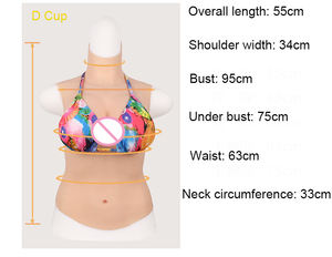 Sıcak satmak katı yarım vücut silikon protez meme gerçek meme CD çapraz soyunma büyük meme seks oyuncakları ürün adam kadınlar için - Product Image 5