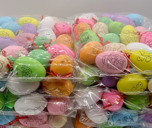 20 pz cartone animato in plastica da disegno dipinto da colorare <span class=keywords><strong>uova</strong></span> di Pasqua per i bambini - Product Image 5