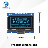 Pantalla OLED SCCdisplay de 1.54 Pulgadas 12864 SJXD12864-15 Compatible con Interfaz de Puerto Paralelo/Series, Matriz de Puntos 128X64 SSD1309ZC
