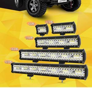 ไฟ LED บาร์ 20 นิ้ว แบบสปอตและฟลัด ใช้ได้กับรถยนต์ 12V 24V สำหรับออฟโรด เรือ 4x4 SUV รถบรรทุก รถแทรกเตอร์ ไฟส่องสว่างภายนอกรถยนต์ - Product Image 3