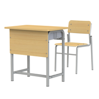 Ensemble de bureau et de chaise d'école philippin, mobilier d'école primaire unique, ensemble de bureaux d'étudiant de classe avec structure métallique