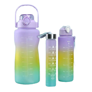 Tristan Bouteille en plastique géante 2L sans Bpa avec couvercle de motivation étanche Eau chaude Applicable Gallon en plastique à grand volume - Product Image 5