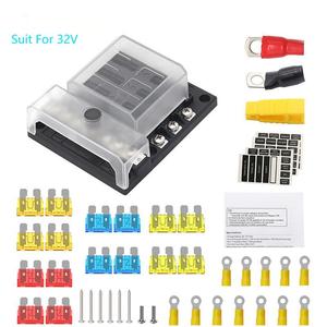 6 vie fusibile B porta blocco fusibile, 6 circuito dado a vite terminale W/Bus negativo 5A 10A 15A 20A fusibili liberi, con indicatore a LED - Product Image 2