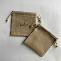 Sac en tissu écologique en jute, pochette à bijoux, sac cadeau en toile de jute, sacs d'emballage avec logo personnalisé