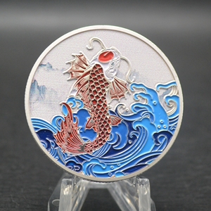 Đồng xu may mắn Cá Chép Cá chép phong thủy Trung Quốc Nhật Bản - Product Image 4
