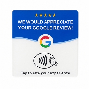 Tarjeta NFC de reseñas de Google, acrílica, para restaurante, cafetería, tienda, adhesivo para mostrador o puerta, mejora las valoraciones, idiomas: EN, FR, DE, <span class=keywords><strong>ES</strong></span>, IT - Product Image 6