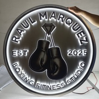 Nuevo diseño personalizado pared 3D logo Sign 3D Metal letras logo Led canal carta signo negocio signo personalizado para Fitness y boxeo