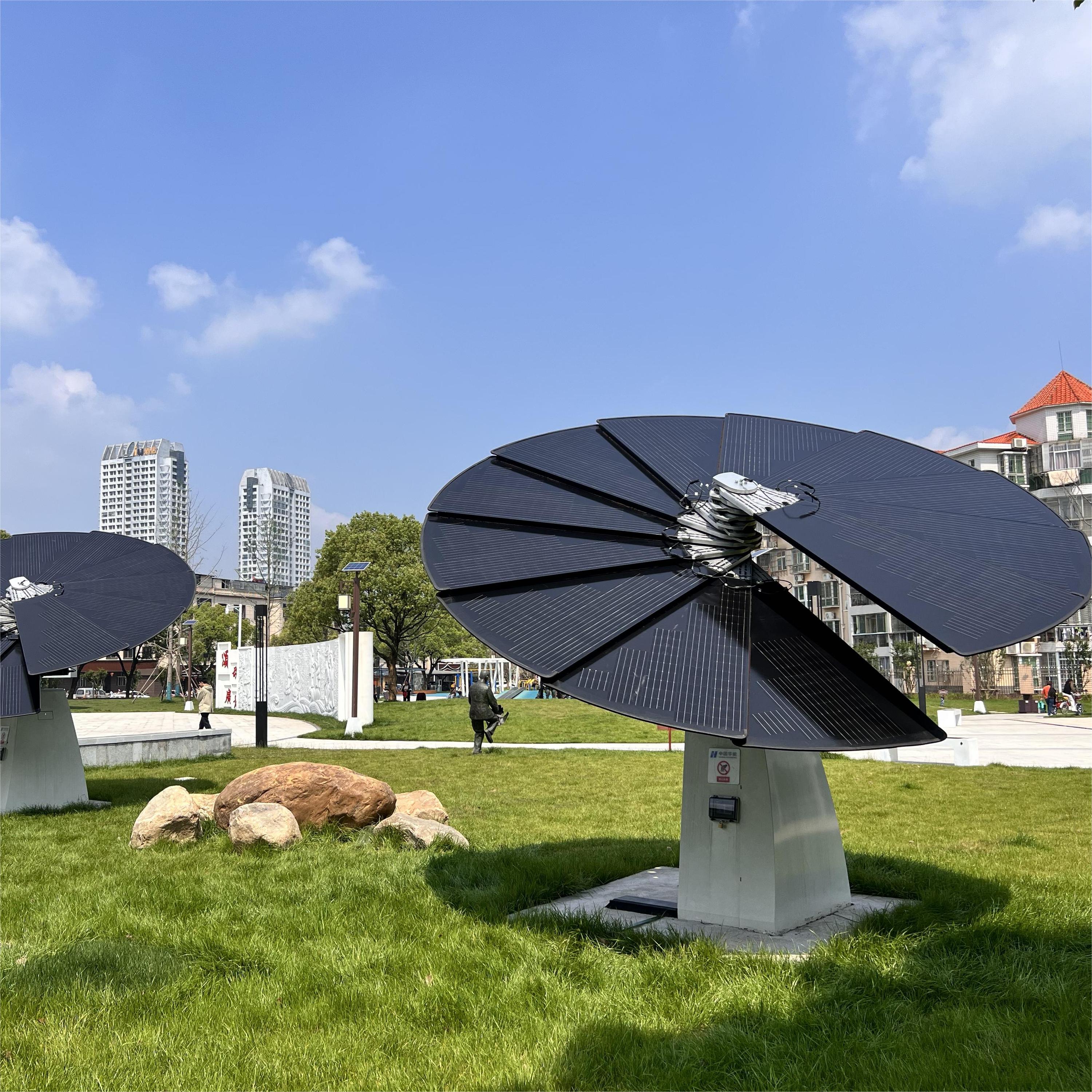 Ground-mount solar power system, 3 kW with triple-axis tracking
