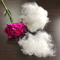Fibra de Poliéster Reciclada 4D de Bajo Punto de Fusión, 4Dx51mm, Esponjosa y de Rebote, para Relleno de Juguetes de Peluche, Edredones y Almohadas, Fibra Cortada en Fardos 4D
