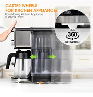 Mini roulettes pivotantes auto-adhésives ABS Poulies à billes en acier pivotantes à 360 degrés intégrées Armoires de meubles Poubelles Boîtes