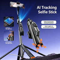 Q575TK 360 °   Trípode con Seguimiento Facial Automático, Palo Selfie con Control Remoto y Sensor de Gestos para Vlogging y Grabación de Video