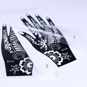 New sc107 wedding online reusable finger bridal temporary henna tattoo stencil for men and wormen