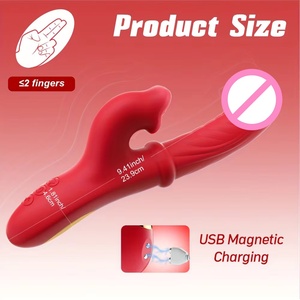 Masseur de point G féminin, vibromasseur vaginal haute performance, 10 fréquences, étanche, télescopique, avec fonction de succion clitoridienne, jouet sexuel USB - Product Image 4