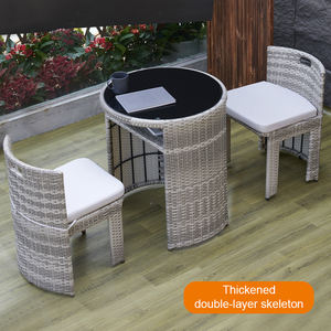 Piccolo ingombro <span class=keywords><strong>tavolino</strong></span> da caffè all'aperto Patio per il tempo libero balcone tavolo da pranzo <span class=keywords><strong>e</strong></span> sedie <span class=keywords><strong>Set</strong></span> mobili da giardino - Product Image 3