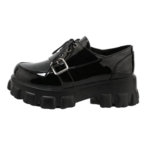 Chaussures plates Mary Jane d'hiver de style britannique pour filles et femmes - Imperméables, légères, respirantes, dessus en PU, fermeture à lacets - Product Image 1