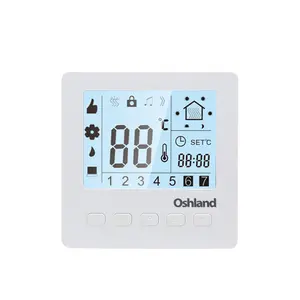 LCD 3A 220 v CE M75.03 silber HVAC digitale thermostat