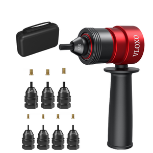 VLOXO Portable Handheld Rivet Nut Gun Automatic Female Gun Head Cordless Riveting Power Drill Tool <b>Kit</b> LMQ01 Rivet Nut Gun Elect - Product Image 1