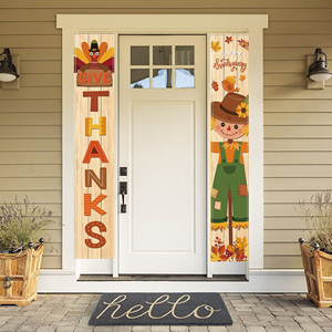 Thanksgiving Scarecrow Door Curtain 30*180cm Festive <b>Banners</b> for Home Decor - Product Image 5