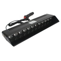 Luz Estroboscópica de Advertencia Intermitente Roja y Azul de Alta Potencia con 12 LED S12 para Vehículos, Estilo Pala, con Succión, Exclusiva para Ventas Transfronterizas