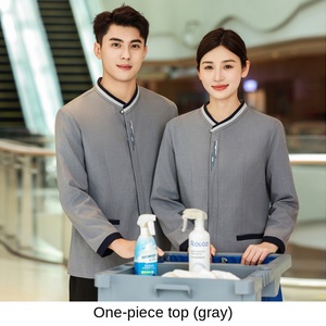 Nouvelle tenue de travail unisexe en polyester/coton à manches longues <span class=keywords><strong>pour</strong></span> le personnel d'entretien, les hôtels, les chambres d'hôtes et les centres commerciaux - Product Image 6