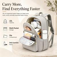 Sacs à dos pour femmes, pour le travail, l'école, avec compartiment pour le déjeuner, sac à livres pour l'université, en polyester, grande capacité, pour ordinateur portable de 15,6 pouces, pour enseignantes, infirmières, voyages