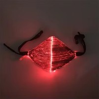Masque facial LED réutilisable personnalisé, forme diamant 3D, masque iridescent pour fête et festival