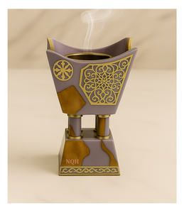 Brûleur à Bakhoor en bois d'acacia premium et résine époxy 2026 |   Diffuseur d'encens d'aromathérapie artisanal |   Mubkhar de luxe en résine incrustée - Product Image 1