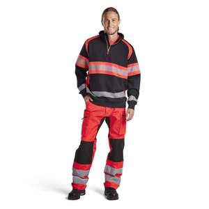 BLAKLADER-Pull haute visibilité 355311589955M Noir/Rouge-EAN 7330509830871 HI-VIS WORKWEAR - Product Image 3