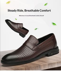 Zapatos de Cuero Genuino para Hombre, Diseño Perforado, Transpirables y Cómodos, para Oficina y Trabajo - Product Image 6