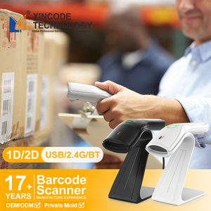 Escáner de Códigos de Barras Xincode, Fábrica China, Escáner de Códigos de Barras QR Inalámbrico Bluetooth 2D 1D de Mano para Inventario de Supermercado - Product Image 1