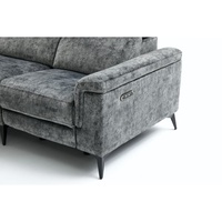 Canapé sectionnel inclinable moderne avec massage rafraîchissant, télécommande, électrique, en tissu, modulaire, avec cadre en bois pour salon