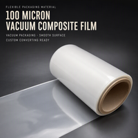 Film en rouleau de nylon laminé translucide de qualité alimentaire 100 microns pour emballage souple, scellage, résistant aux perforations, basse température