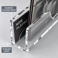 Support de rangement moderne pour disques vinyles en acrylique personnalisé, présentoir d'album actuel pour décoration de salle de musique, bureau ou cadeau
