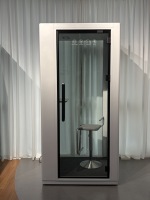 Cabine téléphonique acoustique Vestael pour l'intimité au bureau et un travail concentré avec éclairage LED et ventilateur silencieux