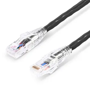 Venta al por mayor directa REDONDA/plana fabricantes 26AWG UTP Cat6 Cable de conexión de fibra óptica