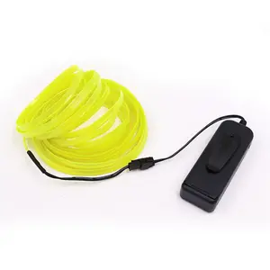 Electroluminescent el wire 5M 2.3mm color changing el wire for car with 3V controller