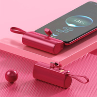Banque d'alimentation portable 3,000mAh avec chargeur de USB-C à deux ports haute vitesse Support intégré de sortie 10W disponible en 4 couleurs