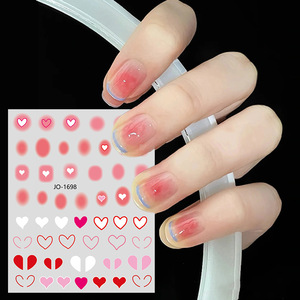 2022 Amazing Type 2D Private Label water decal nail sticker gradient color nail sticker designs nail decals