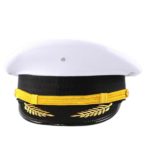 Casquette <span class=keywords><strong>de</strong></span> capitaine <span class=keywords><strong>de</strong></span> <span class=keywords><strong>marine</strong></span> blanche <span class=keywords><strong>de</strong></span> haute qualité, réglable, avec couronne dorée, pour uniforme <span class=keywords><strong>de</strong></span> commandant <span class=keywords><strong>de</strong></span> yacht - Product Image 1