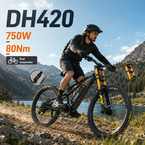 Bicicleta Eléctrica de Montaña DH420 con Doble Suspensión, E-MTB 20AH 750W 50km/h 80KM de Autonomía, Resistente - Product Image 1