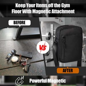 Sac de sport magnétique pour hommes et femmes, petit sac de sport pour femmes et hommes, porte-bouteille d'eau pour la salle de sport, pochette pour tee de golf, travail et sports - Product Image 3